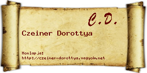 Czeiner Dorottya névjegykártya